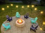 Spacious patio with smokeless firepit and chairs